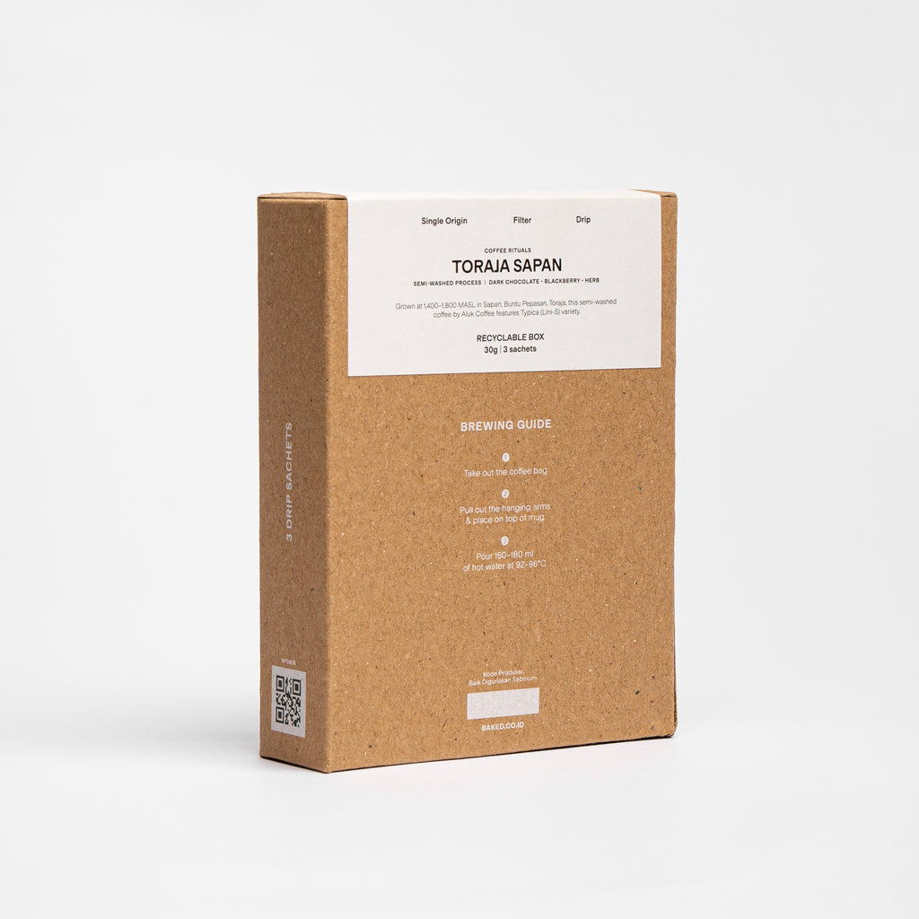Baked. Toraja Sapan Drip Coffee (3 In Pack)