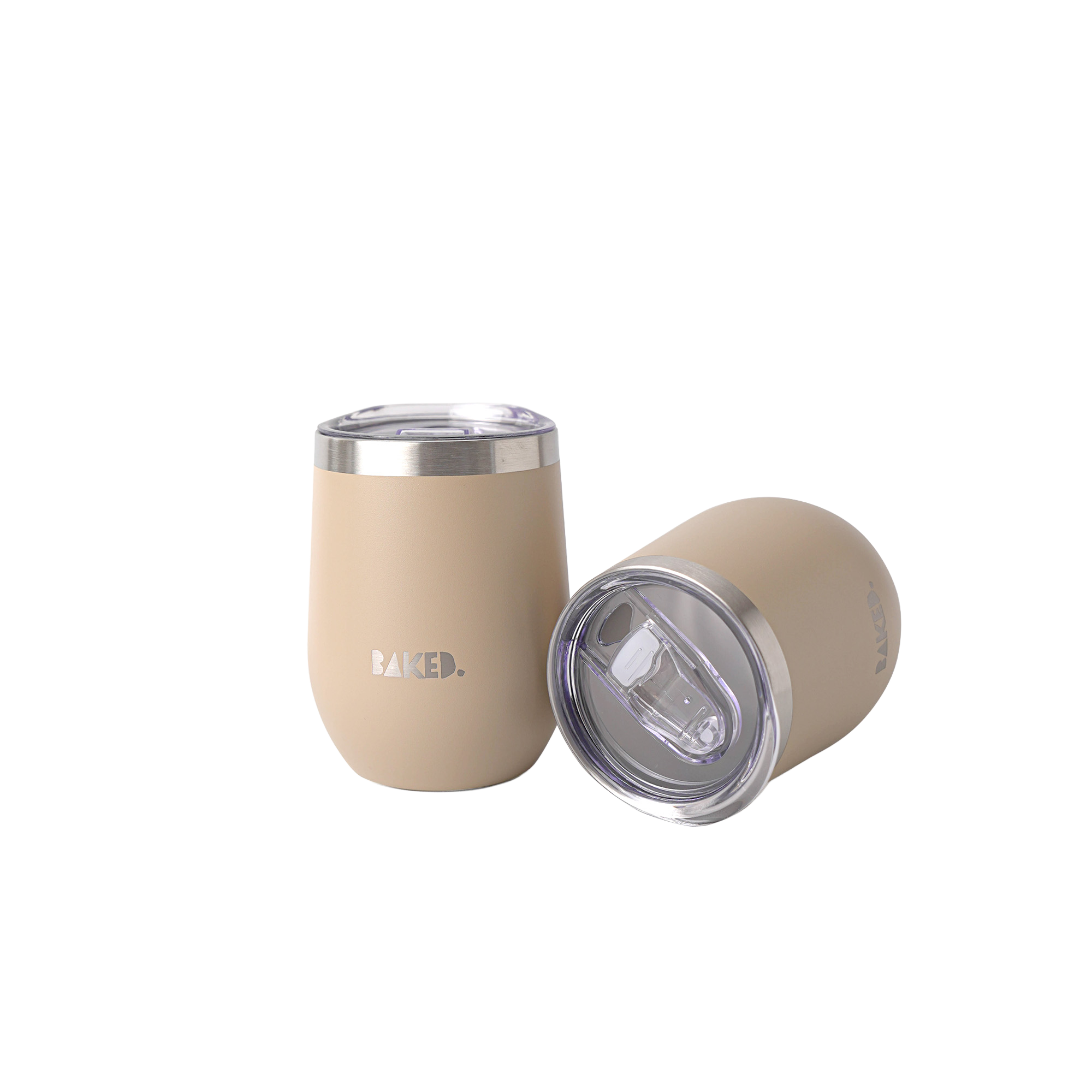 Baked Brown Stainless Mug 350ml