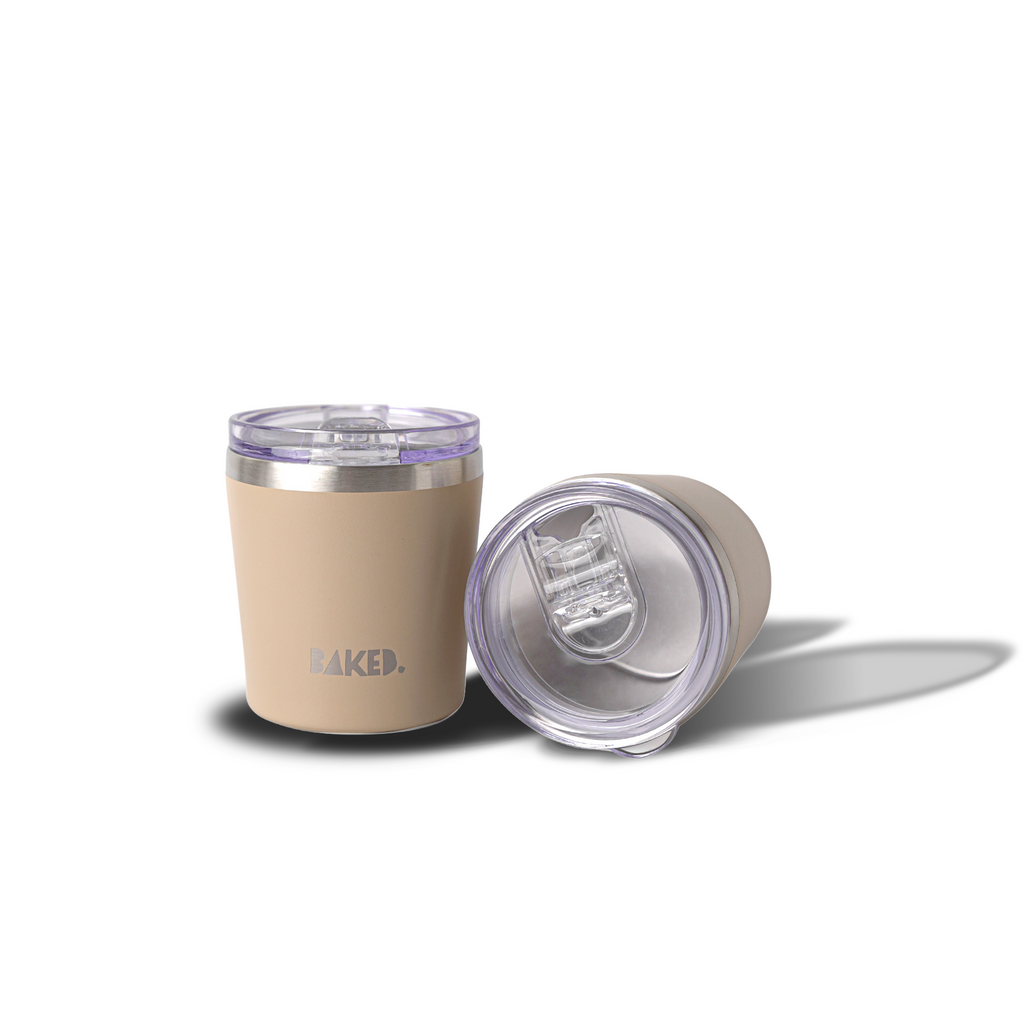 Baked Brown Stainless Mug 230ml