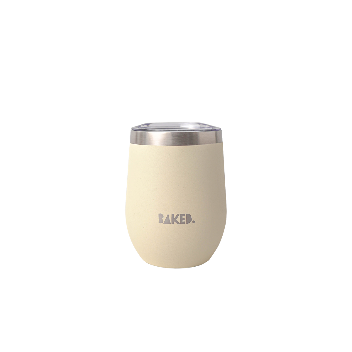 Baked White Stainless Mug 350ml