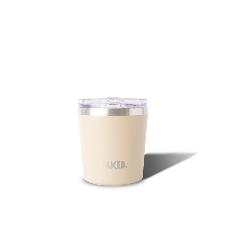 Baked White Stainless Mug 230ml