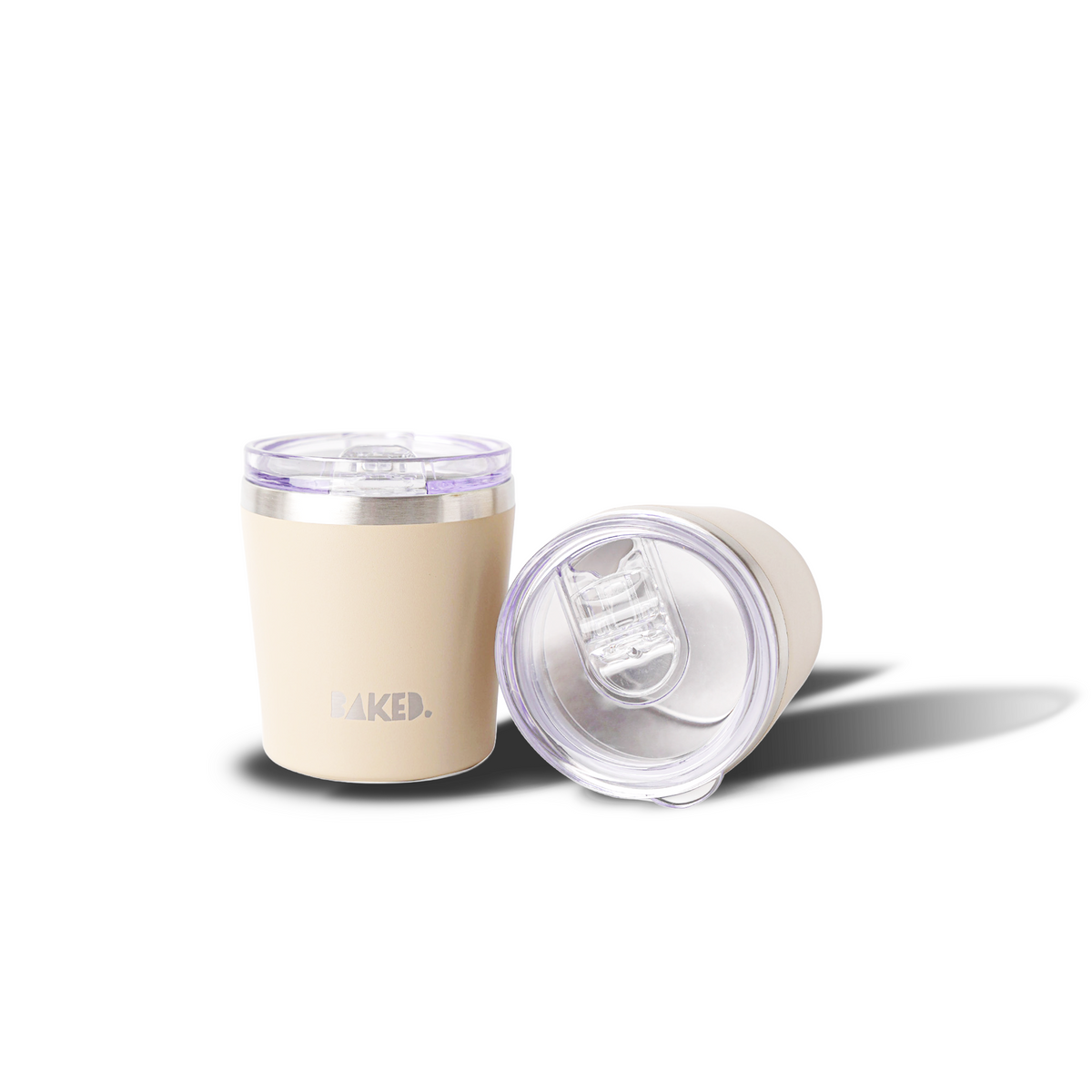 Baked White Stainless Mug 230ml