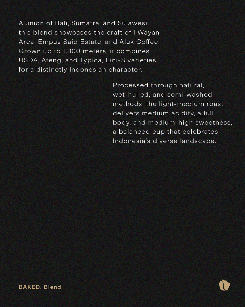 BAKED. BLEND ESPRESSO COFFEE BEANS 250GR AND 500GR