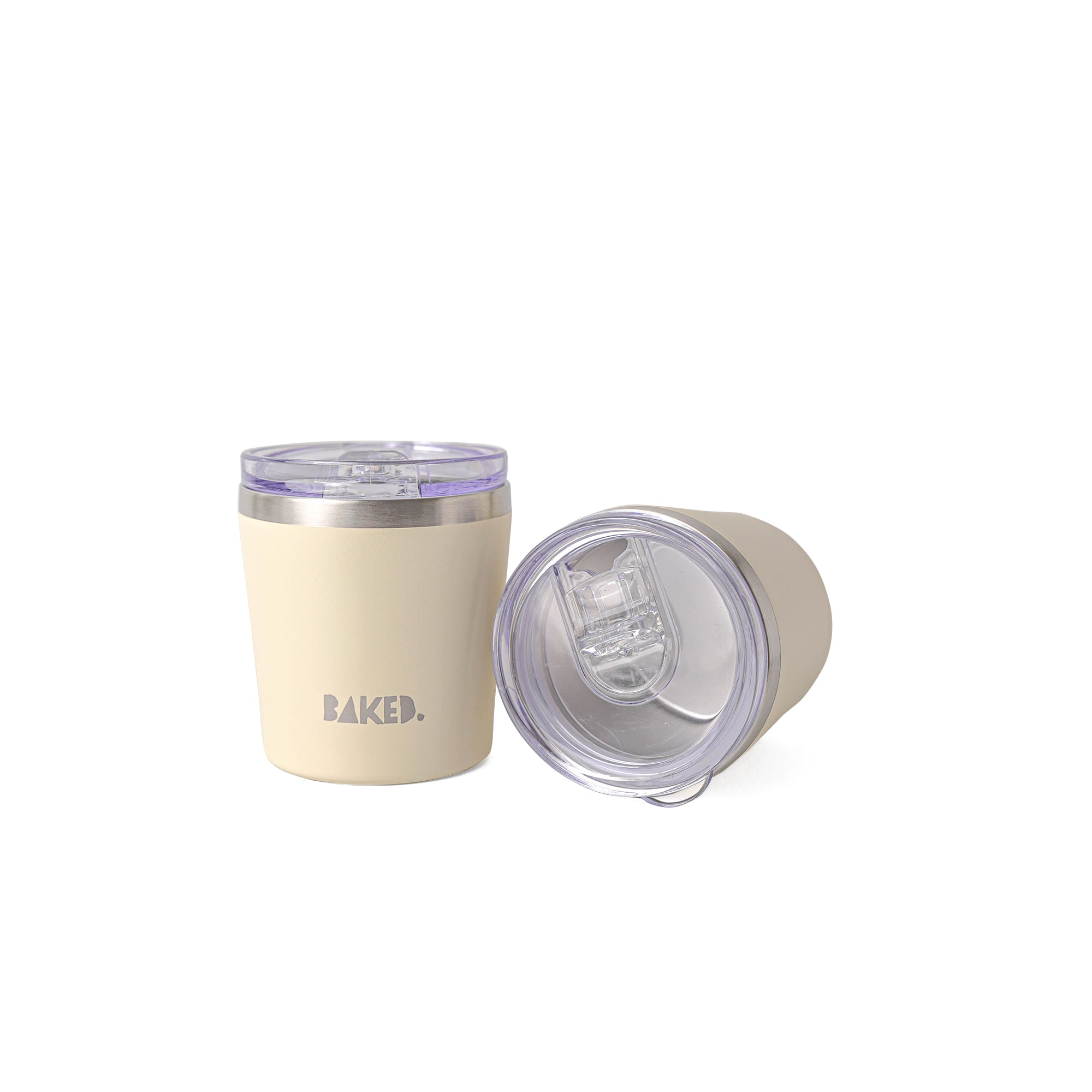 Baked White Stainless Mug 230ml