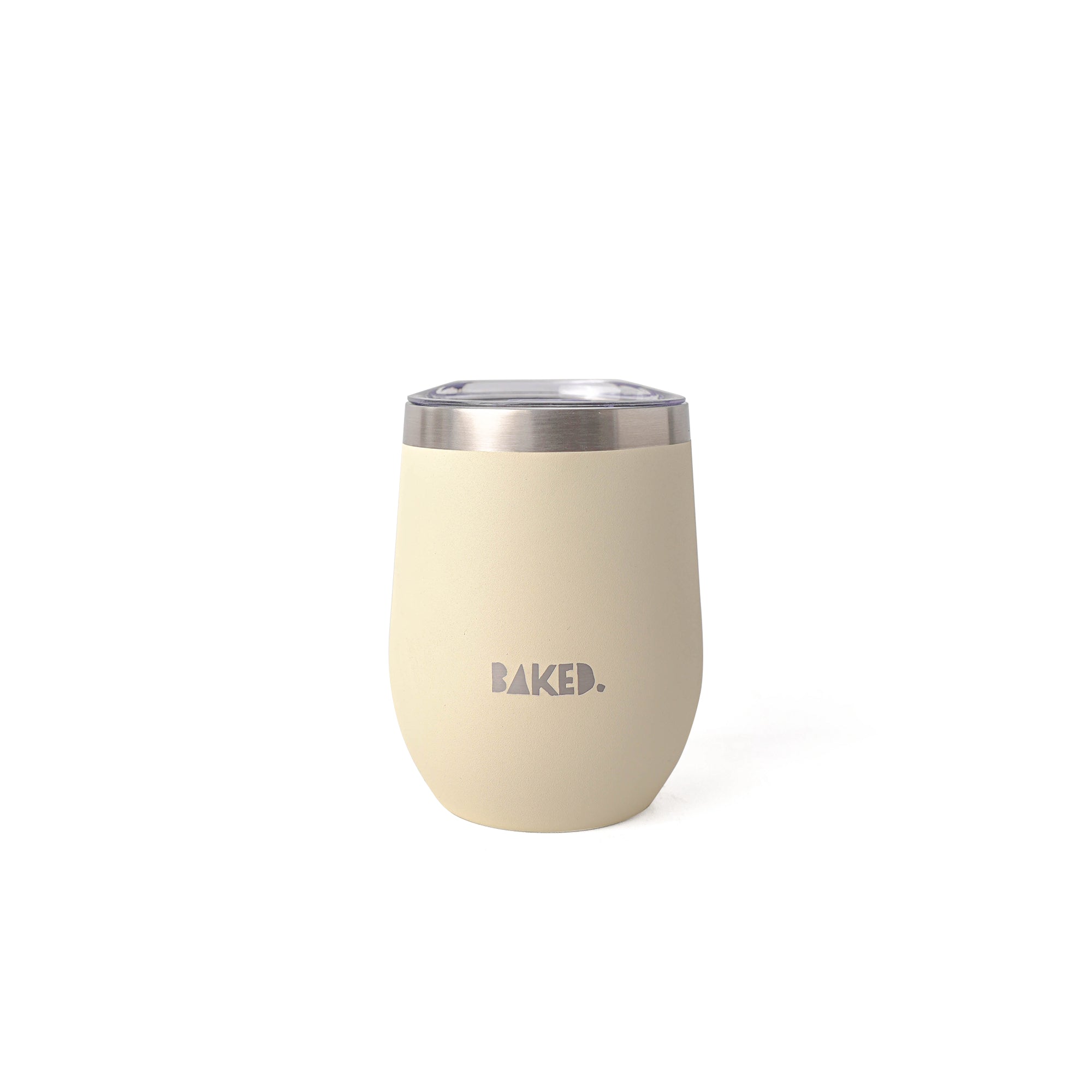 Baked White Stainless Mug 350ml